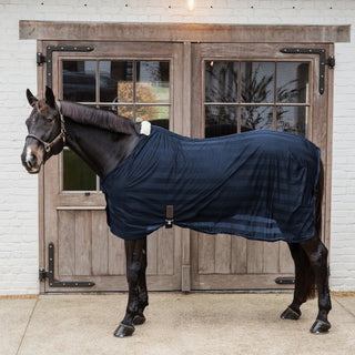 Light Striped Mesh Fly Sheet | Navy