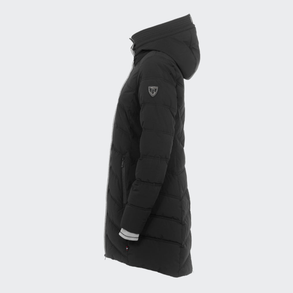 Ladies Cavalrhea Quilted Parka Coat | Black
