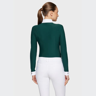 Ladies Lucia Metal Dots Show Shirt | Hunter Green