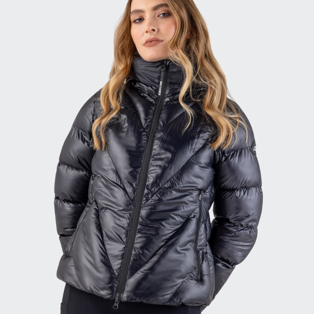 Ladies Coolbomb Glossy Padded Coat | Black