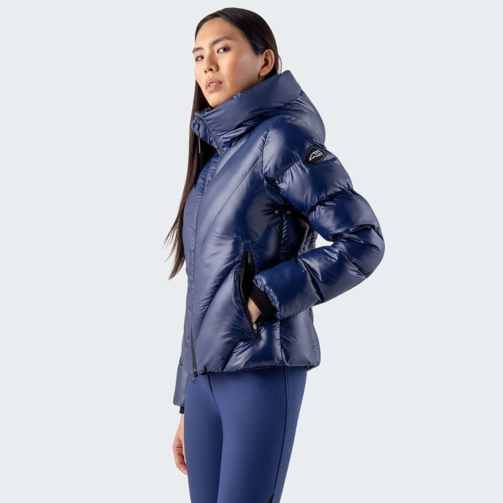 Ladies Coolbomb Glossy Padded Coat | Navy
