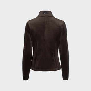 Ladies Cavaldetta Suede Look Jacket | Coffee