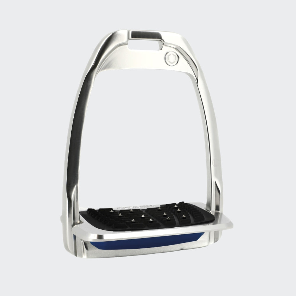 Hunter H Stirrups | Polished Aluminium | Blue