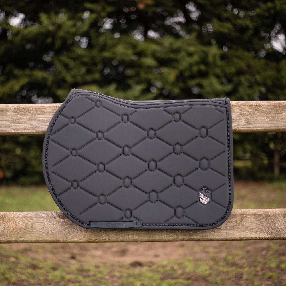 SpineShield Swarovski Jumping Saddle Pad | Anthracite