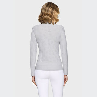 Ladies Hannah Full Zip Training Sweater | Light Grey