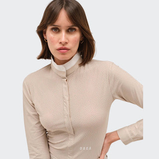 Ladies Helios Long Sleeve Show Shirt | Latte