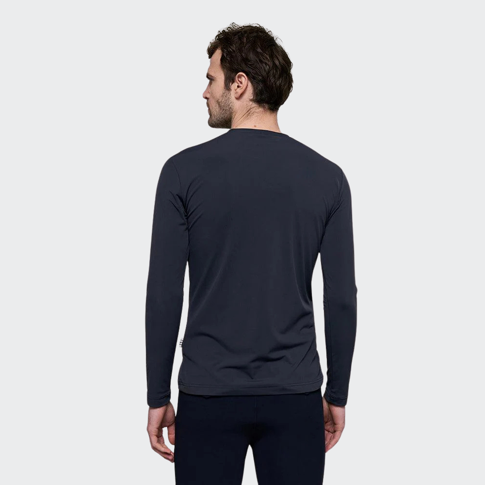 Mens Fellow Long Sleeve Technical Polo | Storm Grey