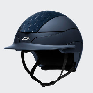 Xanto Helmet | Standard Visor Visor | Rain Of Diamonds | With Logo | Matt Blue