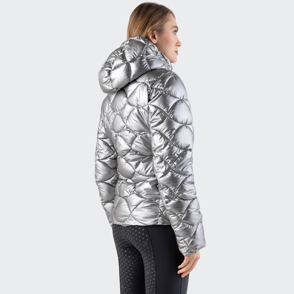 Ladies Gasic Quilted Coat | Silver