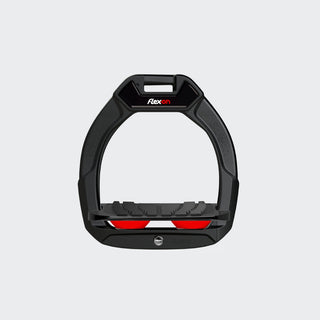 Safe-On Kids Stirrups | Total Black | Red
