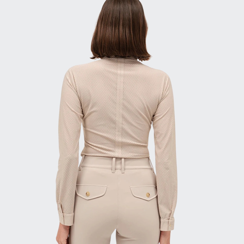 Ladies Helios Long Sleeve Show Shirt | Latte