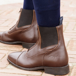 Short Boots Front Zipper | Brown