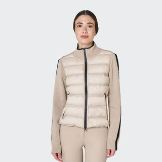 Ladies Hybrid Nylon + Knit Coat | Cobblestone