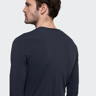 Mens Fellow Long Sleeve Technical Polo | Storm Grey