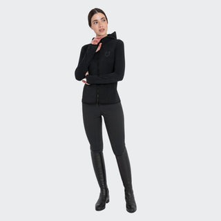 Ladies Full Zip Fleece Hoodie | Black