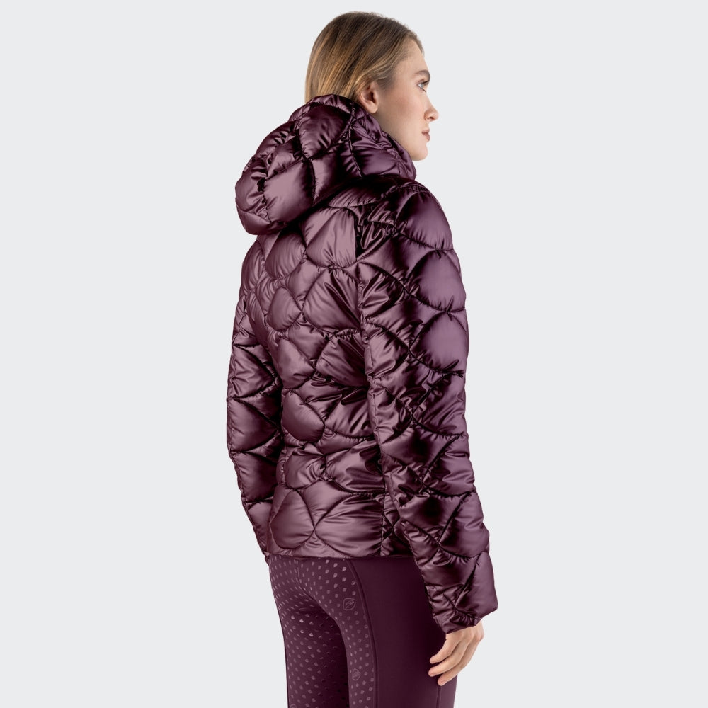 Ladies Gasic Quilted Coat | Burgundy