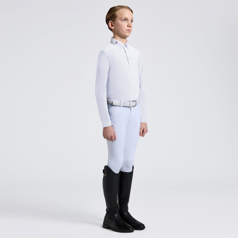 Boys CT Jersey Print Logo Show Shirt | Long Sleeve | White