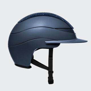 Xanto Helmet | Standard Visor Visor | Rain Of Diamonds | With Logo | Matt Blue