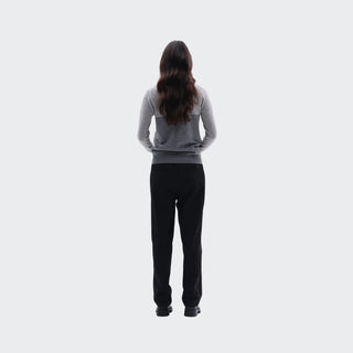 Ladies Cashmere & Wool Star Logo Crew Sweater | Grey