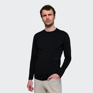 Mens Fellow Long Sleeve Technical Polo | Black