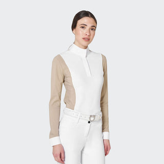 Ladies Perforated Long Sleeve Show Shirt | Cobblestone