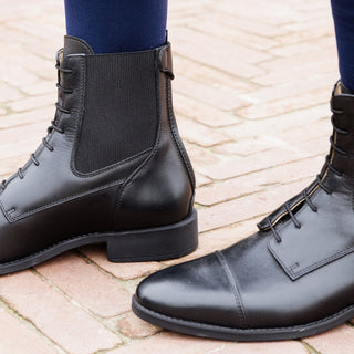 Short Boots Front Laces | Black