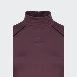 Ladies Cavaldesa Turtleneck Polo | Dusty Plum
