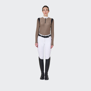 Ladies Slim Fit Technical Fabric Show Shirt | Walnut
