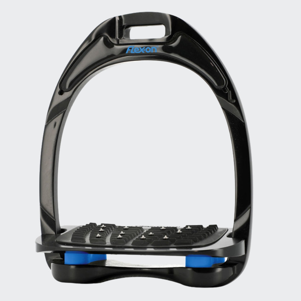 Black Aluminium Stirrups | Blue