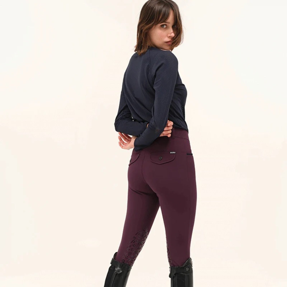Ladies Giovani Grip Breeches | Medium Rise | Knee Grip | Dark Muscat