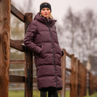 Ladies Cavaldaly Maxi Coat | Dusty Plum