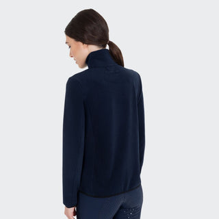 Ladies High Neck Half Zip Fleece Sweater | Navy