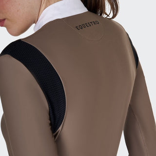 Ladies Slim Fit Technical Fabric Show Shirt | Walnut