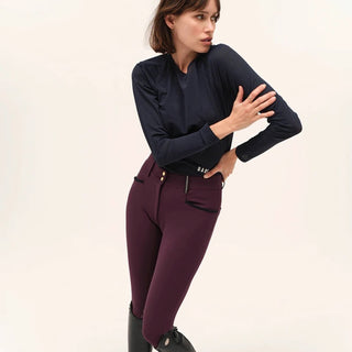 Ladies Giovani Grip Breeches | Medium Rise | Dark Muscat