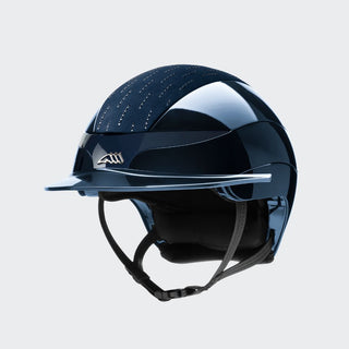 Xanto Helmet | Standard Visor Visor | Rain Of Diamonds | With Logo | Glossy Blue