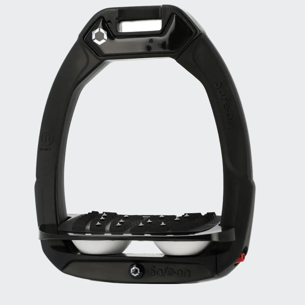 Safe-On Stirrups | Total Black | White