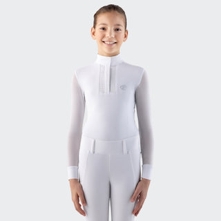 Girls Cozio Show Shirt | Long Sleeves | White