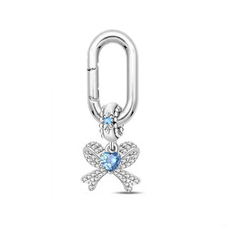 No.55 Swarovski Blue Heart Ribbon