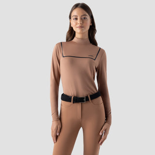 Ladies Eqaste Second Skin Training Polo | Mocha Mousse