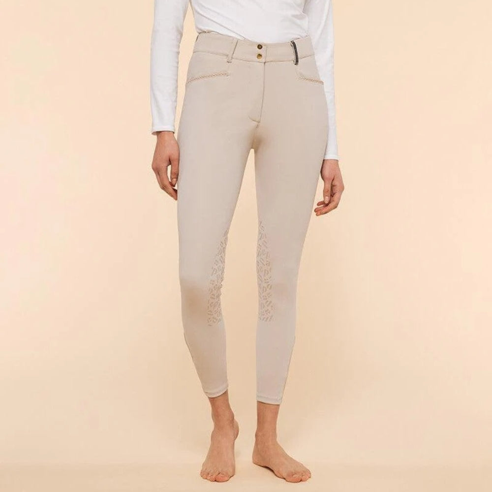 Ladies Giovani Grip Breeches | Medium Rise | Knee Grip | Beige