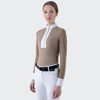 Ladies Eqgolo Long Sleeve Show Shirt | Greige