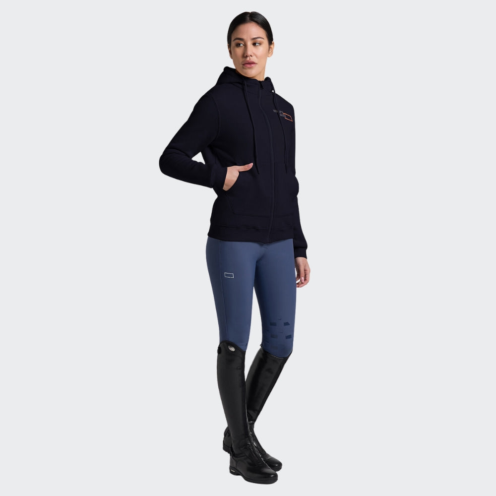 Ladies RG Italy Cotton Zip Hoodie | Navy