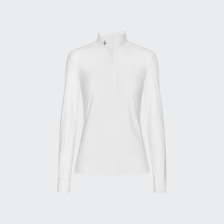 Ladies Half Placket Show Shirt | White