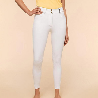 Ladies Giovani Grip Breeches | Medium Rise | White