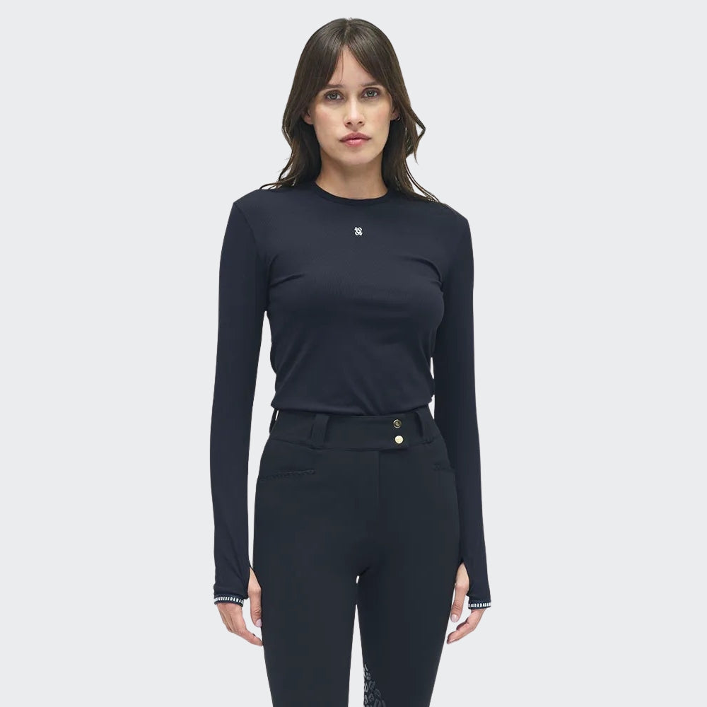 Ladies Kira Training Polo | Long Sleeves | Black