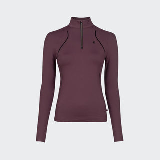 Ladies Cavaldivya Half Zip Training Polo | Dusty Plum