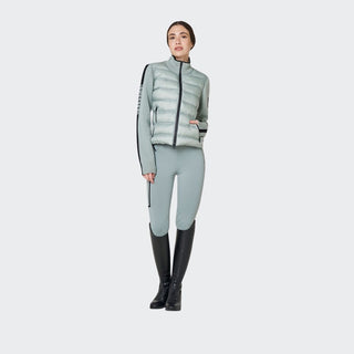 Ladies Hybrid Nylon + Knit Coat | Slate Grey