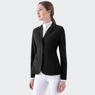 Ladies Eqgace Crystal Collar Show Jacket | Black
