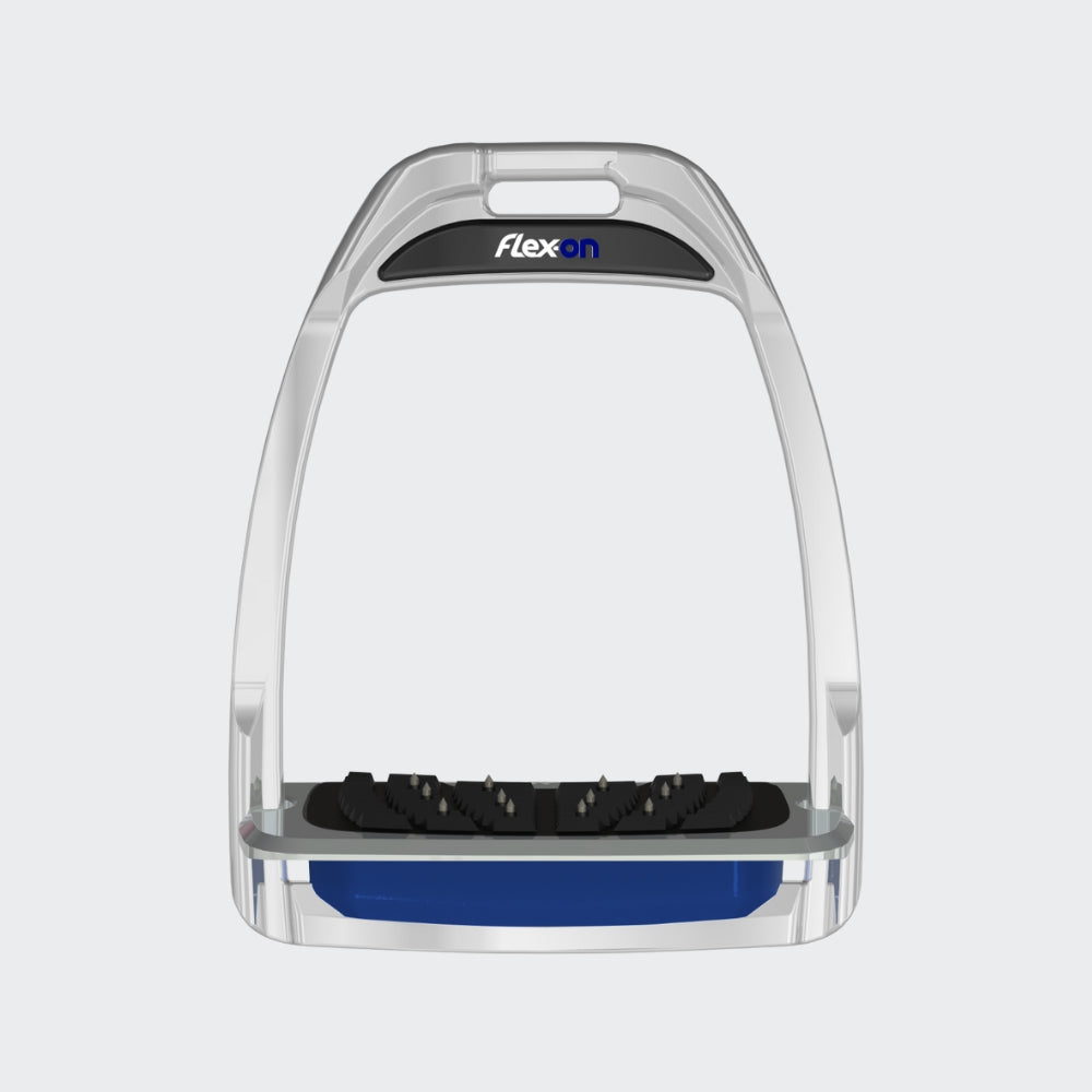 Hunter H Stirrups | Polished Aluminium | Blue