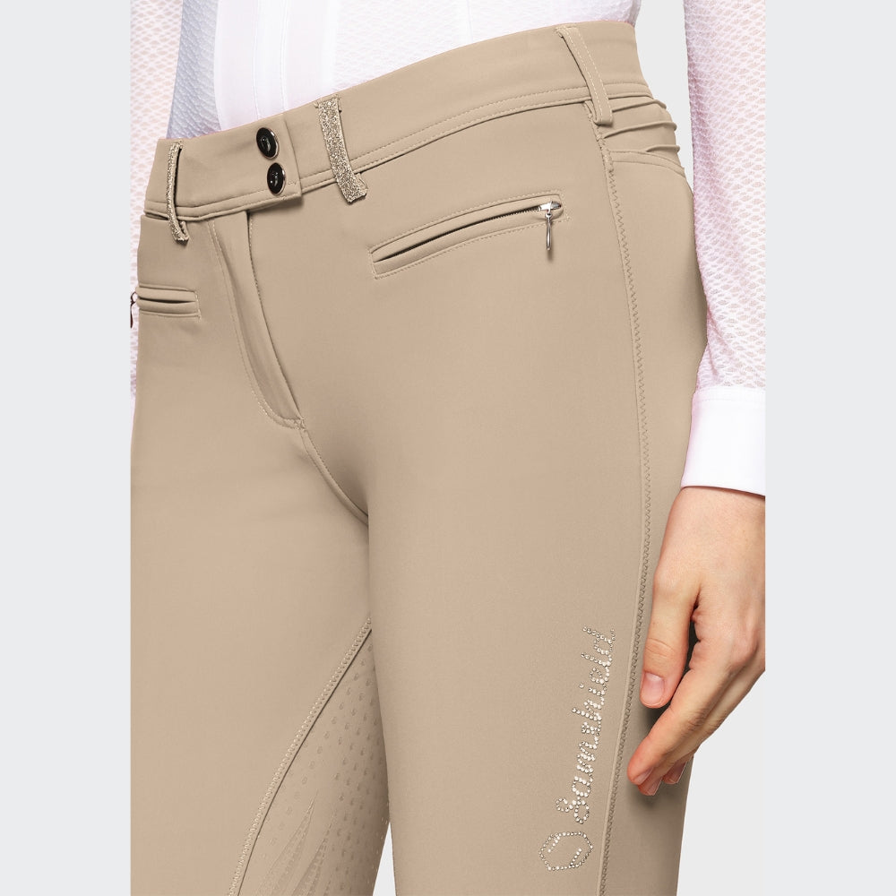 Ladies Adele Breeches | Medium Rise | Knee Grip | Sand